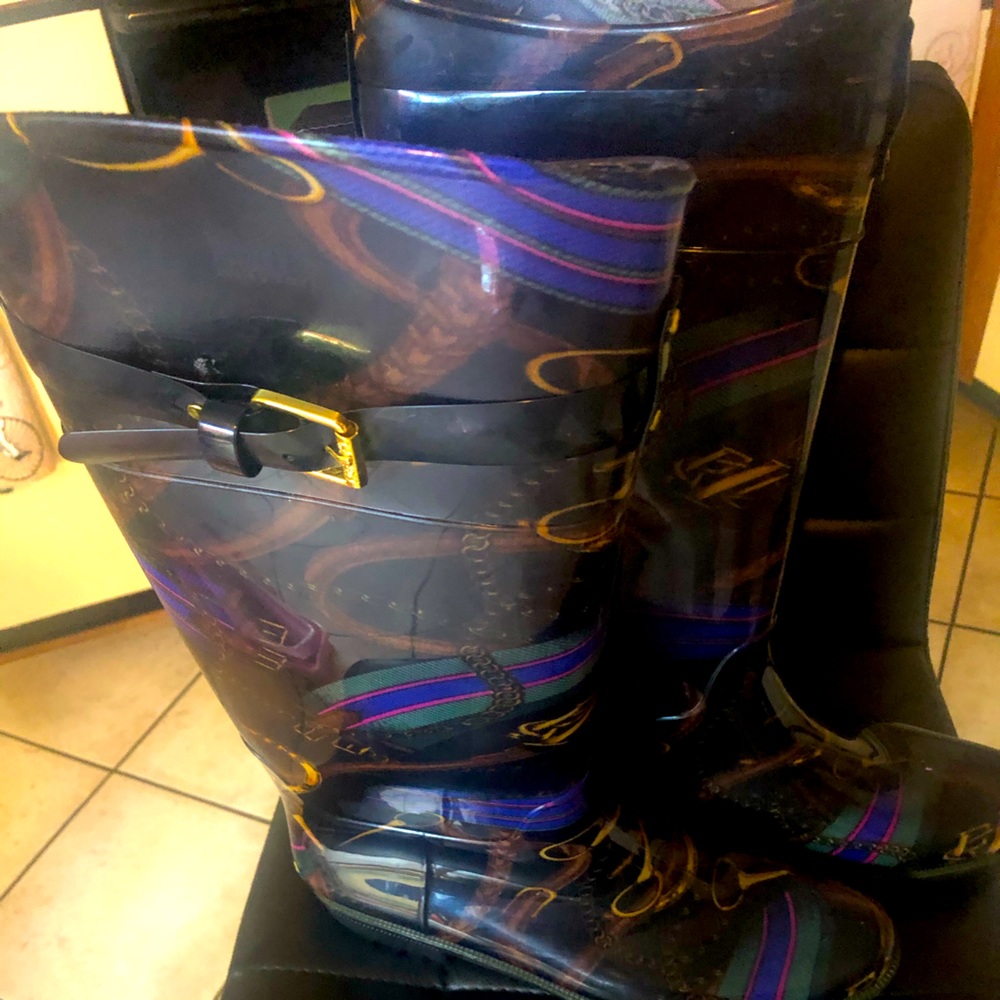 Signature pattern Ralph Lauren Rain Boots